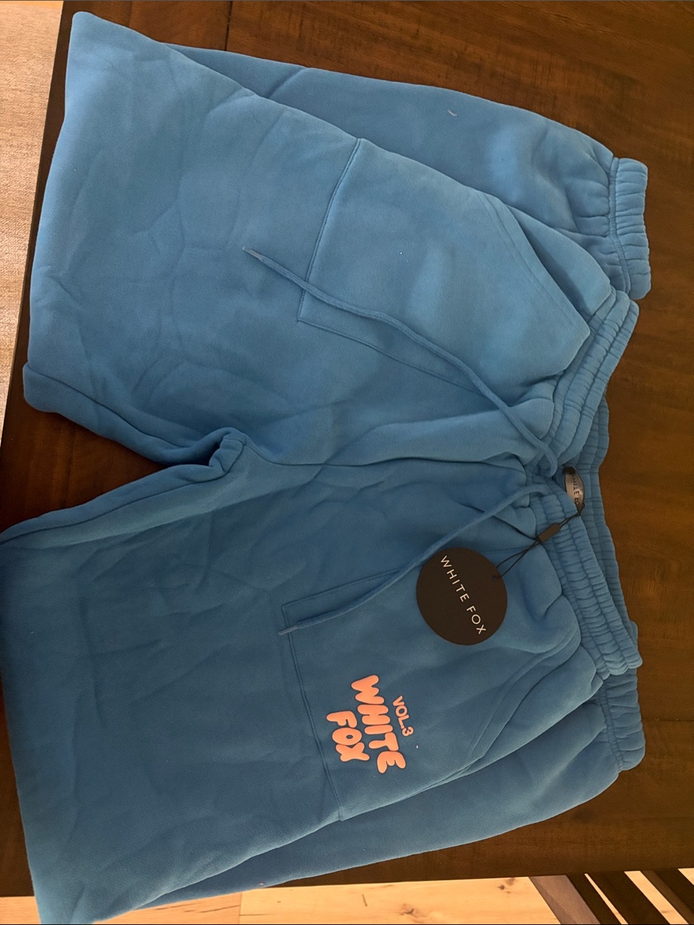 Blue Fleece Jogger Bottoms